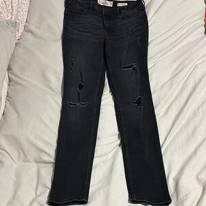 Hollister Black Distressed Skinny Jeans